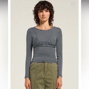 Fashion Brand Company Striped Bikini Top